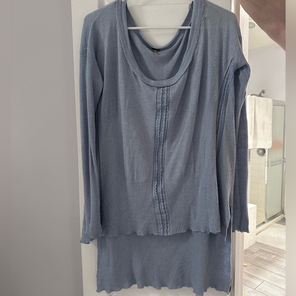 Free People lavender long sleeve shirt